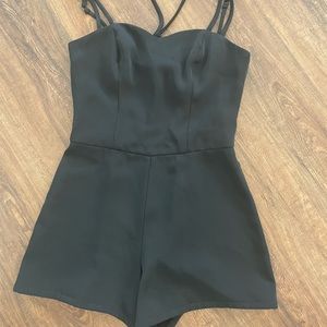 Black mini romper dress cami top size 0